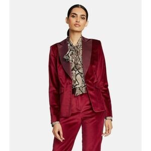 ALTUZARRA for Target Velvet Blazer Burgundy Medium NEW Party Holiday Fancy Luxe